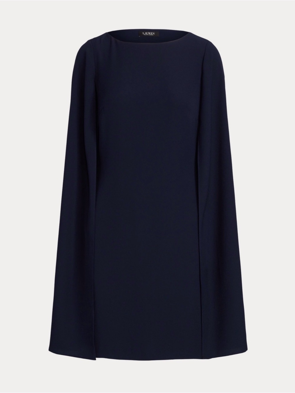Ralph Lauren black Cape Georgian Cocktail Dress, size 8 - Picture 3 of 5